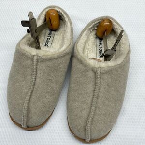 Minnetonka suede slippers mules 44771 Sherpa lined